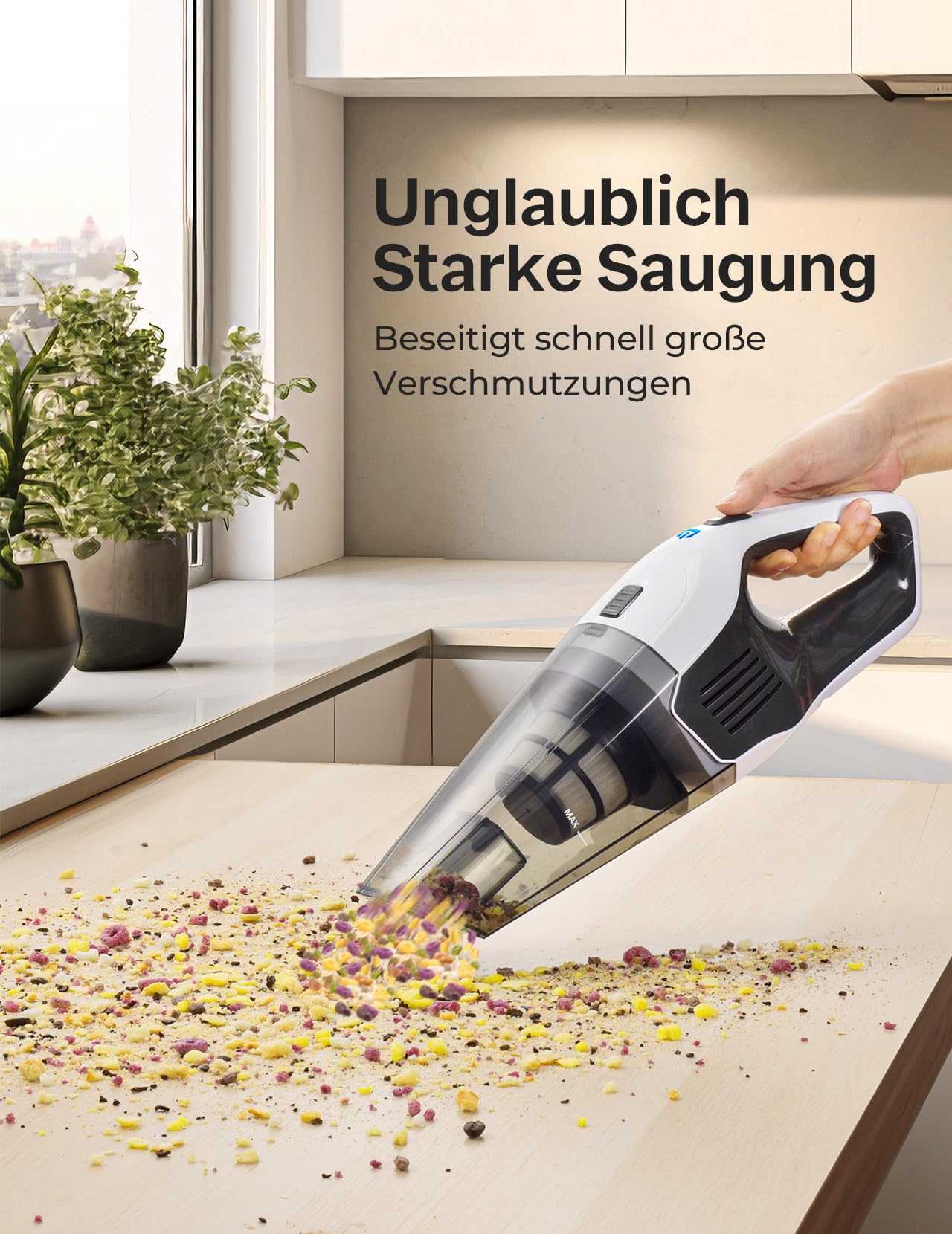 Akku Handstaubsauger für Auto, Teppich & Tierhaare